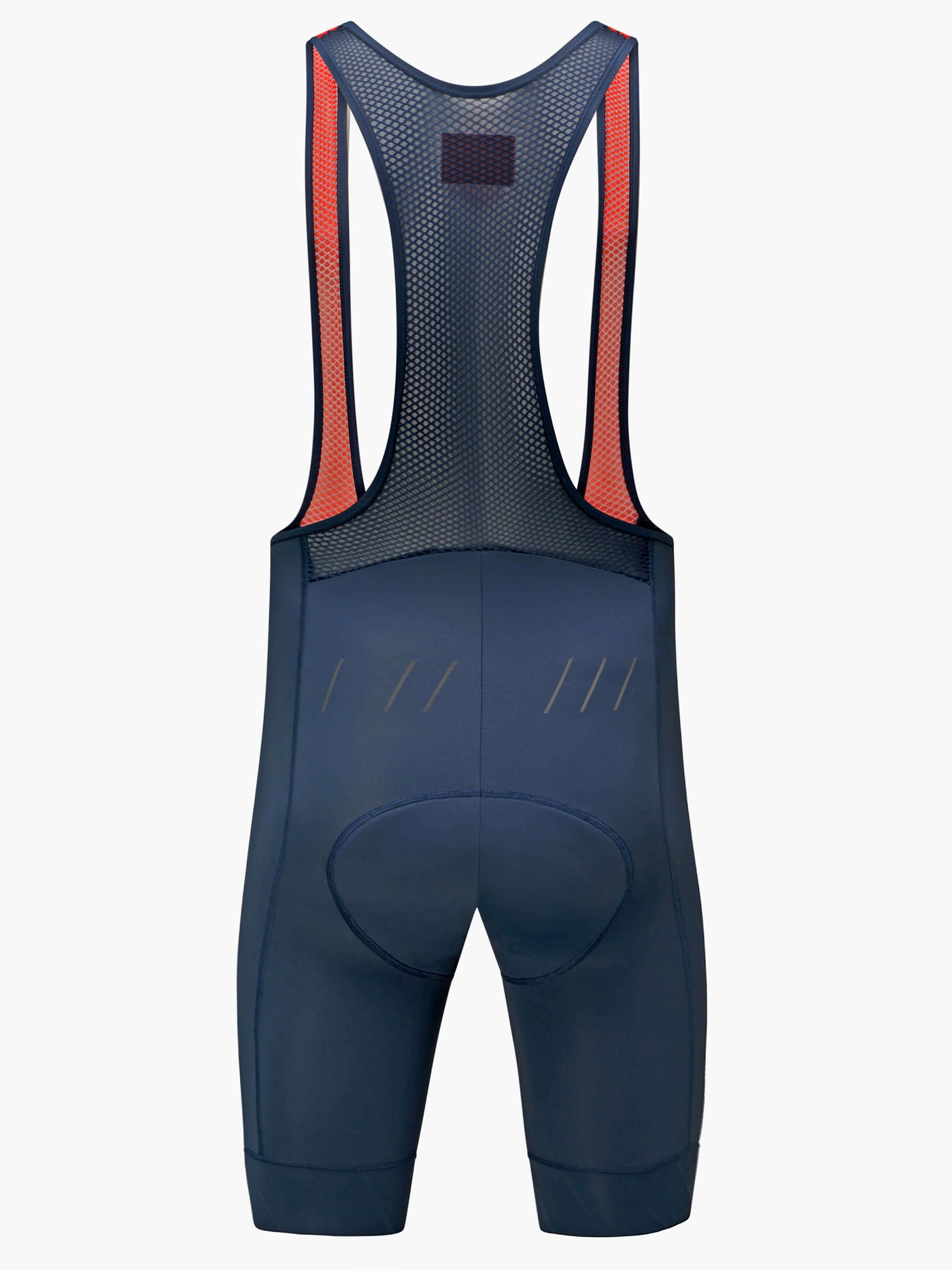 CHPT3 men's Grand Tour Bib shorts, in Outer space Blue viewed from back #color_outer-space-blue