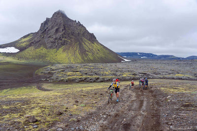 Racing through the dark lava fields of Iceland