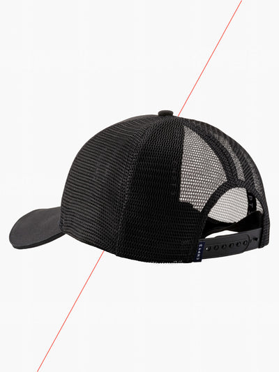 Stripe Mesh Baseball Cap - Black