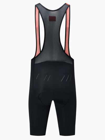 CHPT3 men's Grand Tour Bib shorts, in Carbon black viewed from back#color_carbon-black