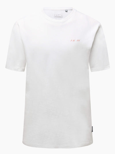 CHPT3 Elysée men's organic cotton t-shirt in colour white, pictured front on #color_white