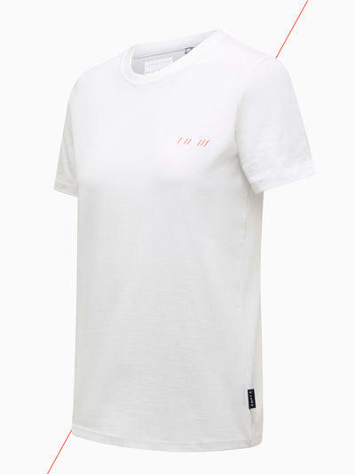 CHPT3 Elysée women's organic cotton t-shirt in colour white, pictured side on #color_white