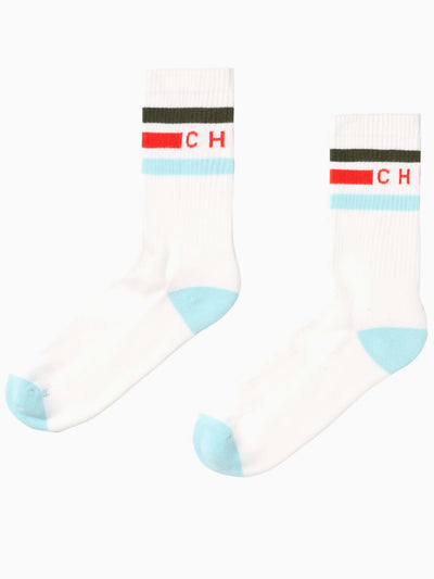 CHPT3 White Cycling Socks