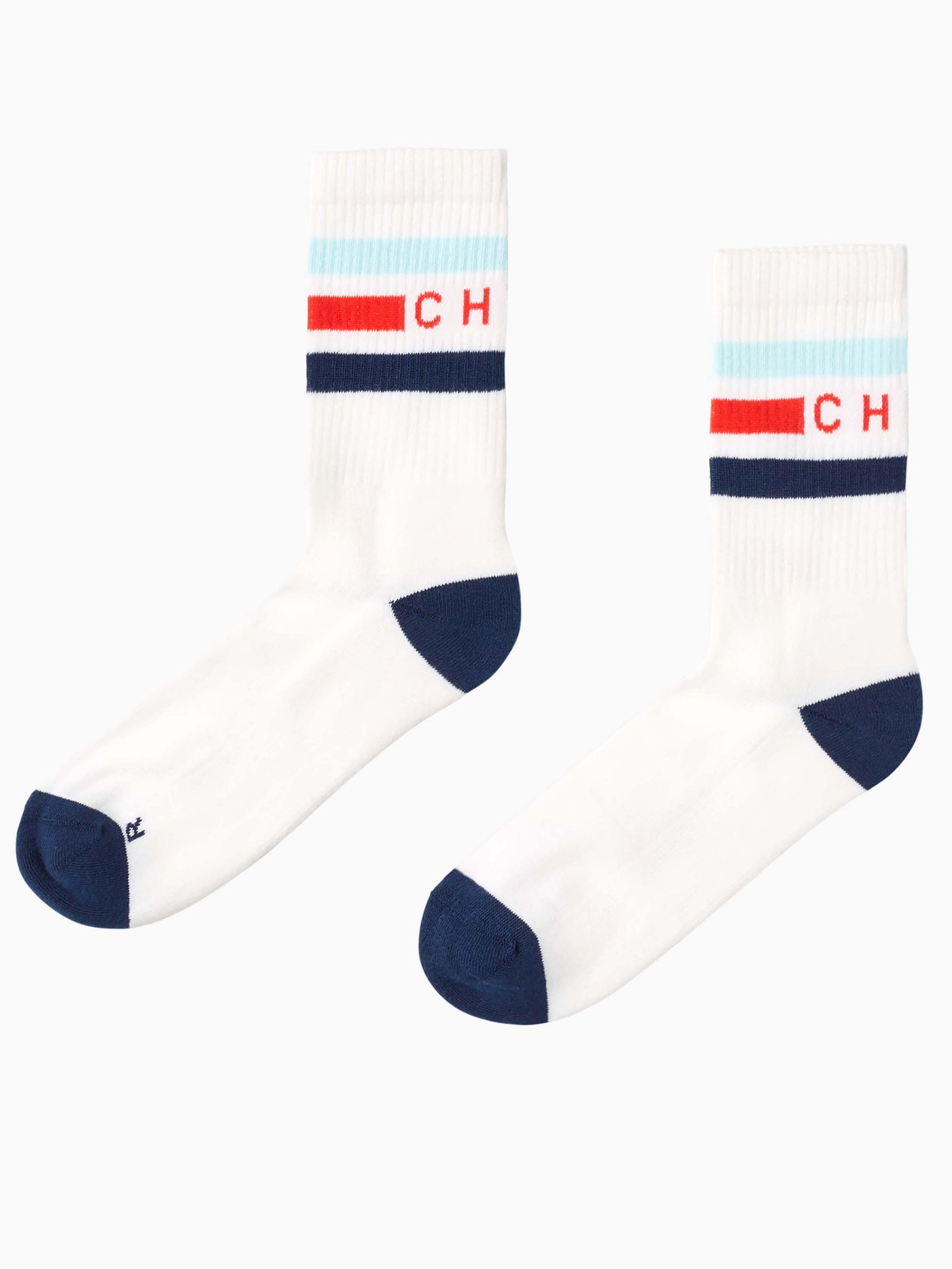 CHPT3 White and Blue Cycling Socks