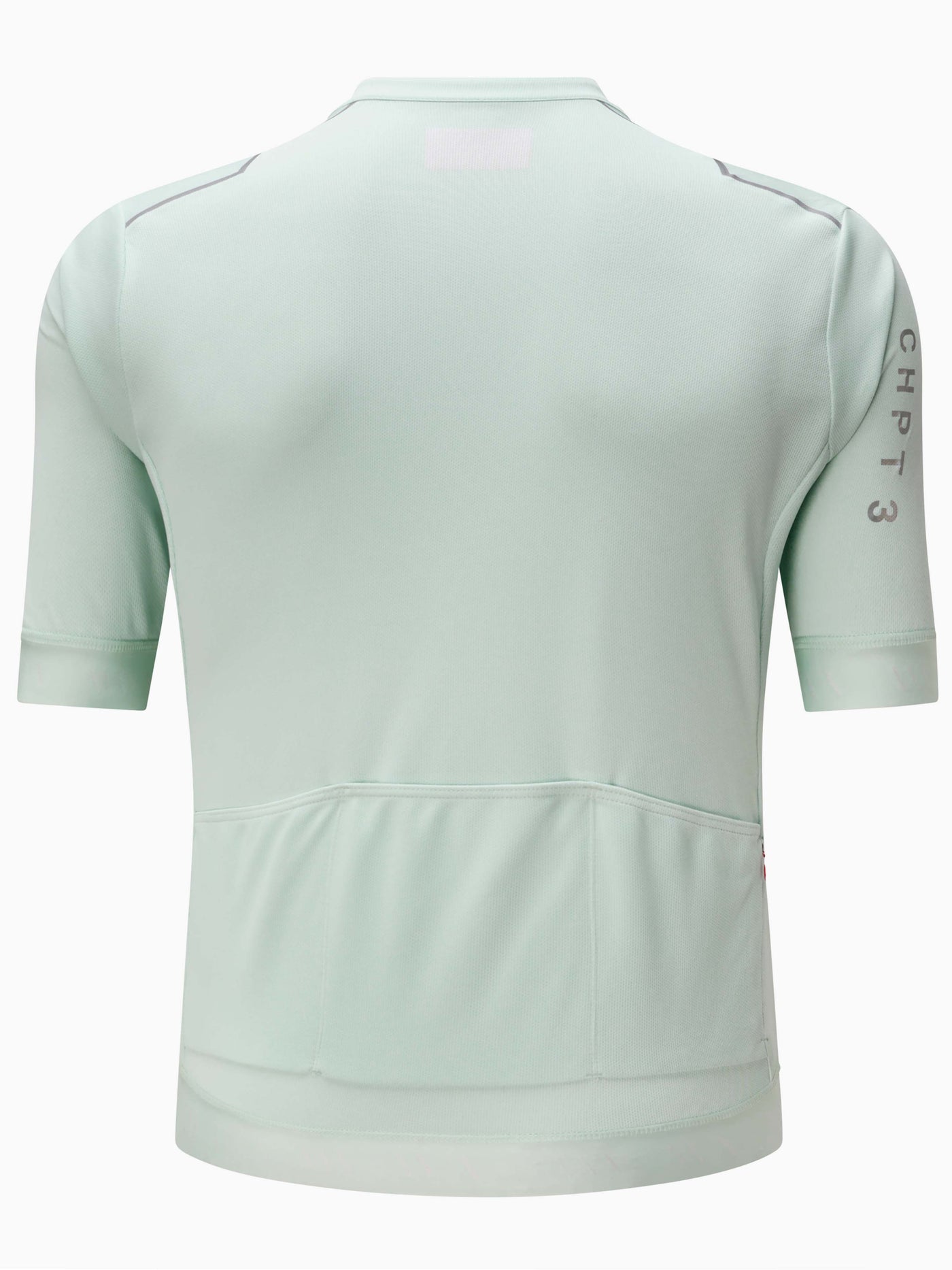 Flat photo from the rear of CHPT3 Men's Most Days jersey in Ice Blue #color_ice-blue