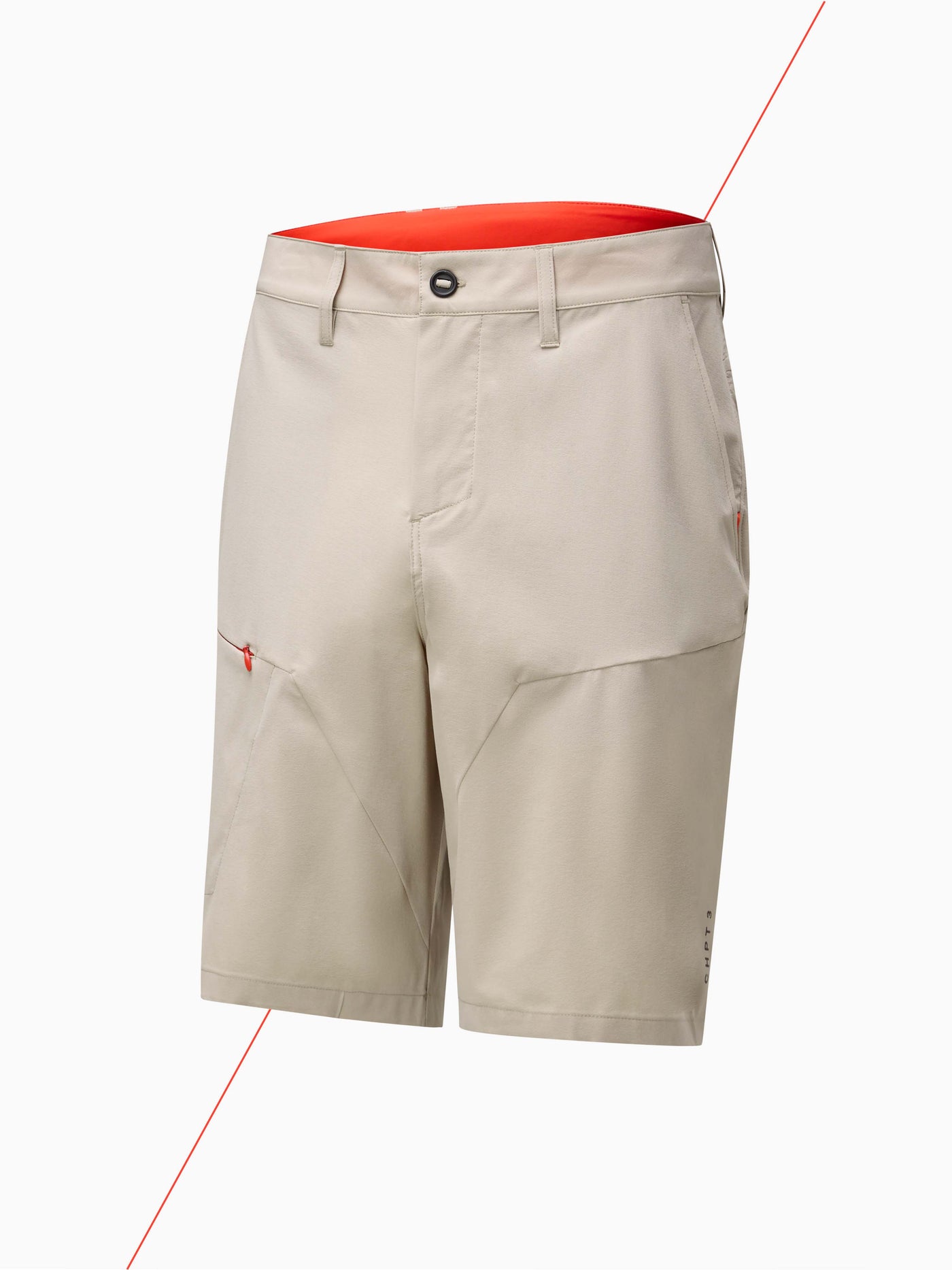 CHPT3 Mens Tech Shorts in Stone Colour Side View #color_stone