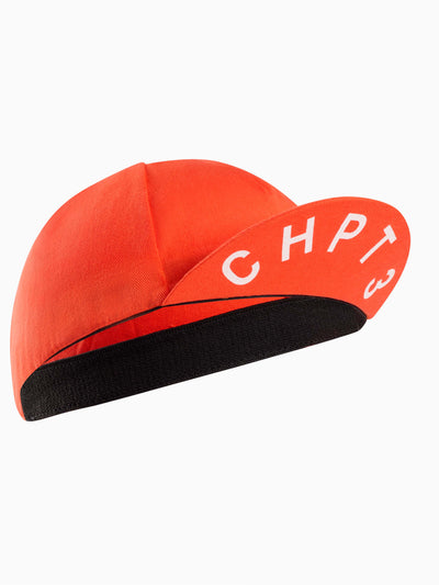 CHPT3 cotton cycling cap in Fire Red #color_fire-red