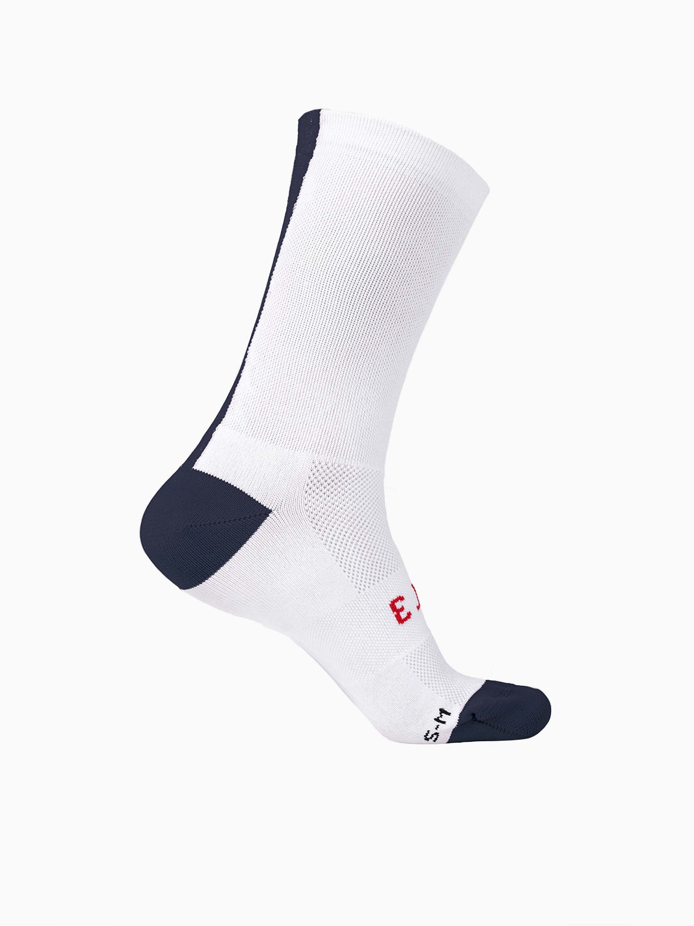 CHPT3 Road Socks in white and outer space blue #color_outer-space-blue