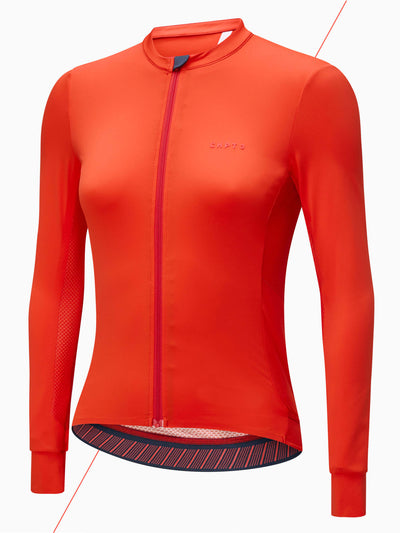 Women's Long Sleeve Training Jersey - Fire Red